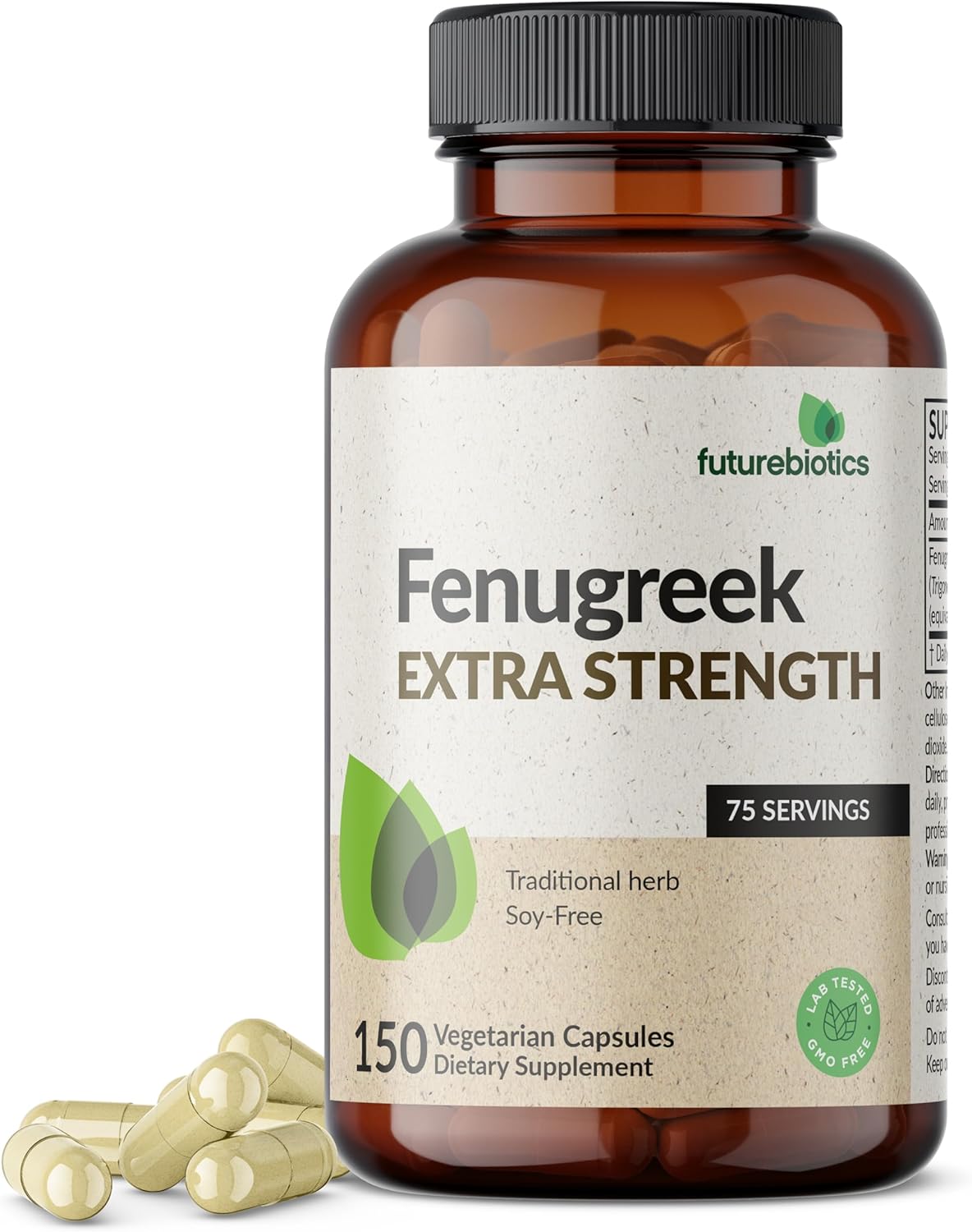 Futurebiotics Fenugreek Extra Strength Supports Overall Good Health & Well-Being, Non-GMO, 150 Vegetarian Capsules